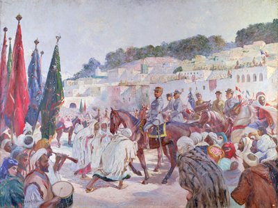 Einzug von General Pomeyran in Ouezzan oder Meknes, Marokko von Matteo Brondy